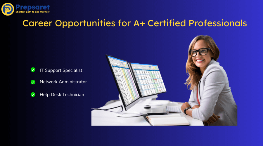 Overview of the career opportunities for A+ certified professionals
