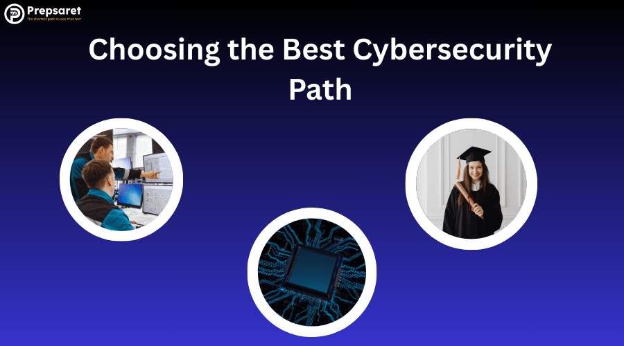 A picture showing the different cyber security paths an individual can follow 