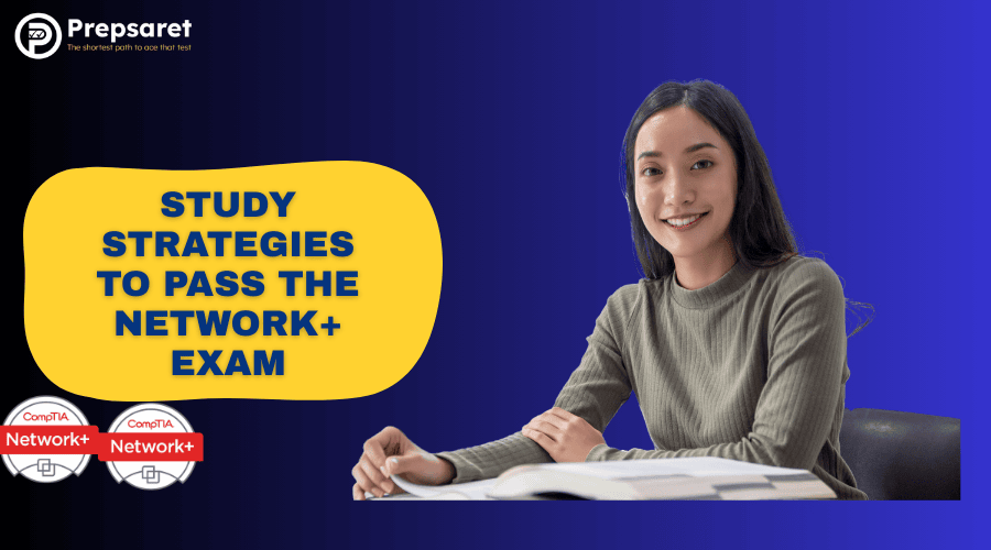 A student studying for the CompTIA Network+ exam, using effective study strategies to prepare for and pass the exam.