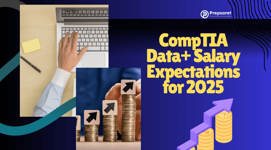 Overview of the CompTIA Data+ salary expectations for 2025, including average national salary, salary ranges by experience level, and regional variations across the U.S.