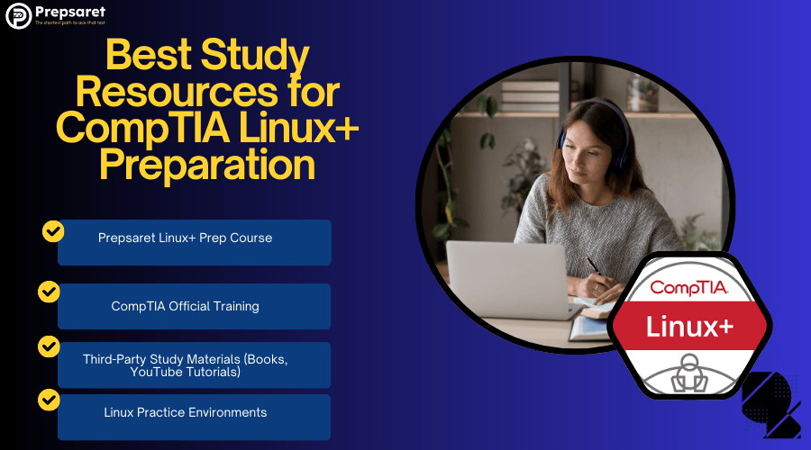 A person studying for the CompTIA Linux+ exam