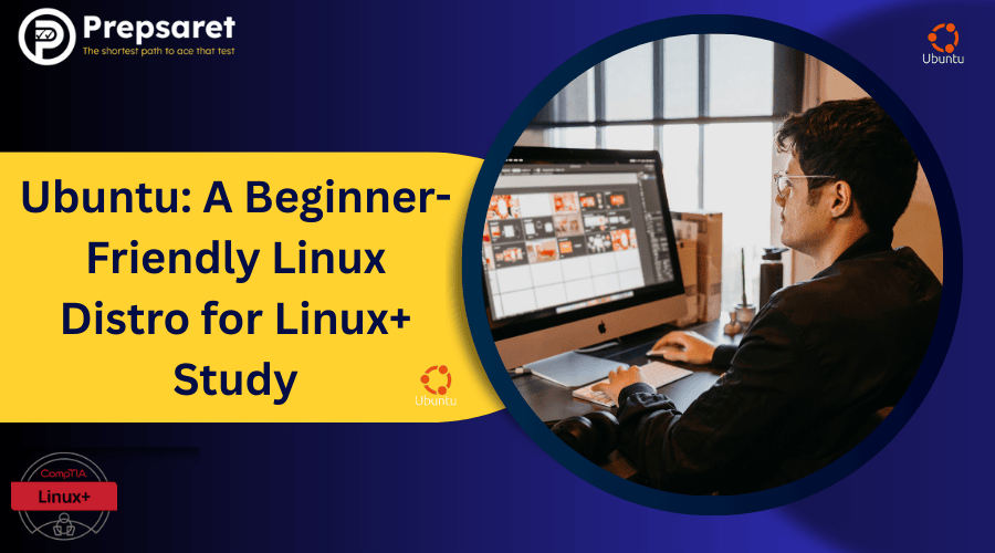 A person using Ubuntu to practice for the CompTIA Linux+ exam 