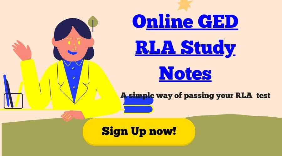 Online GED RLA study notes