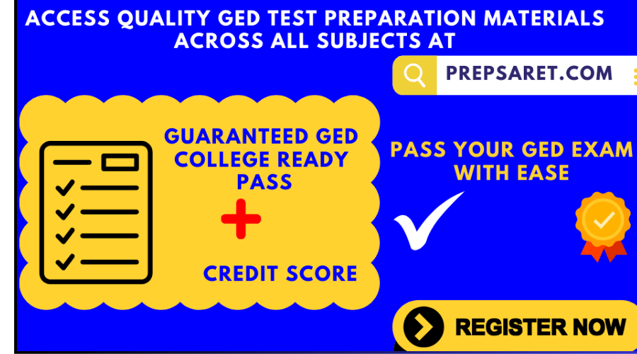 Access quality GED test preparation materials across all subjects at Prepsaret