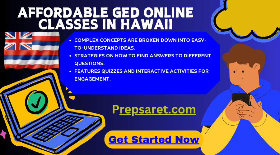 Affordable GED online classes in Hawaii