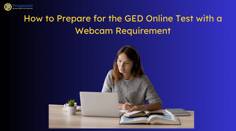 A student preparing for the GED test using different resources 