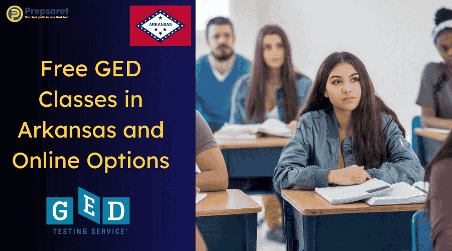 Students attending a GED class in Arkansas