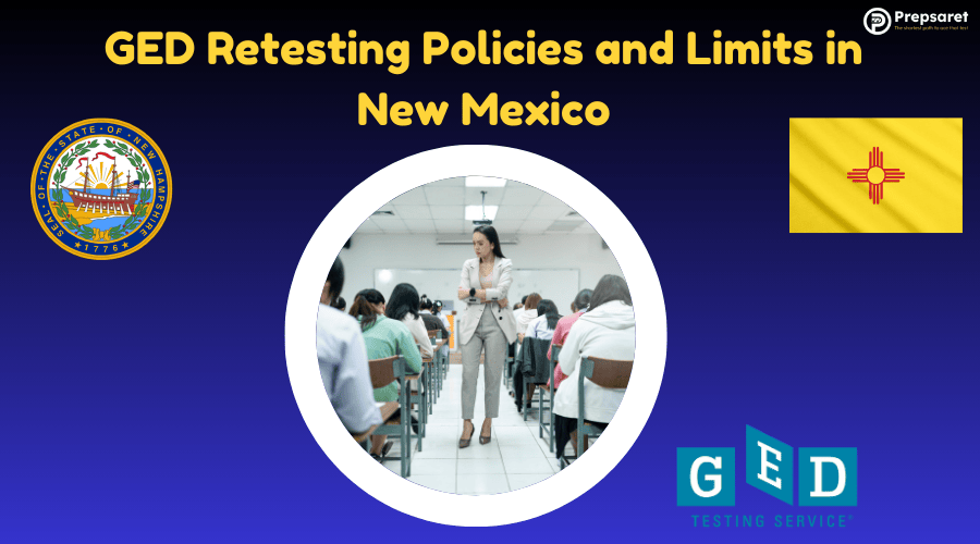 Candidates retaking a GED test in New Mexico