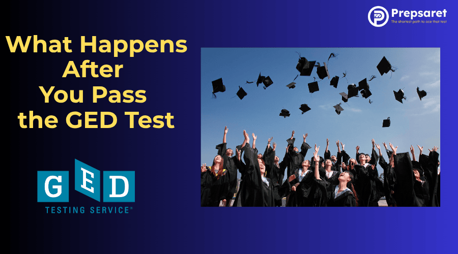 Group of students celebrating graduation after passing the GED test in Mississippi.