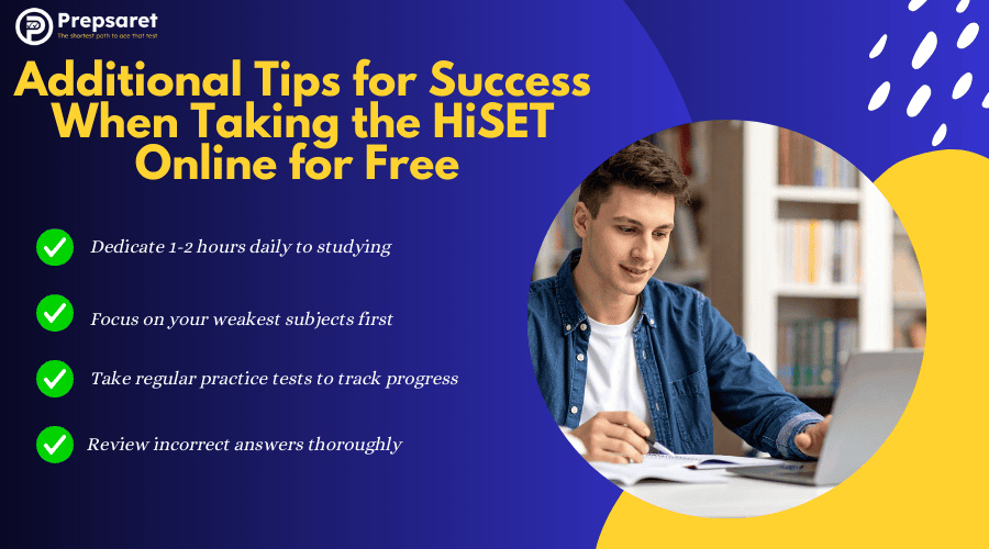 A person studying for the HiSET exams 