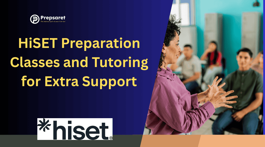 A tutor leading a HiSET preparation class