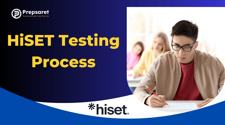 A student taking the HiSET exam.