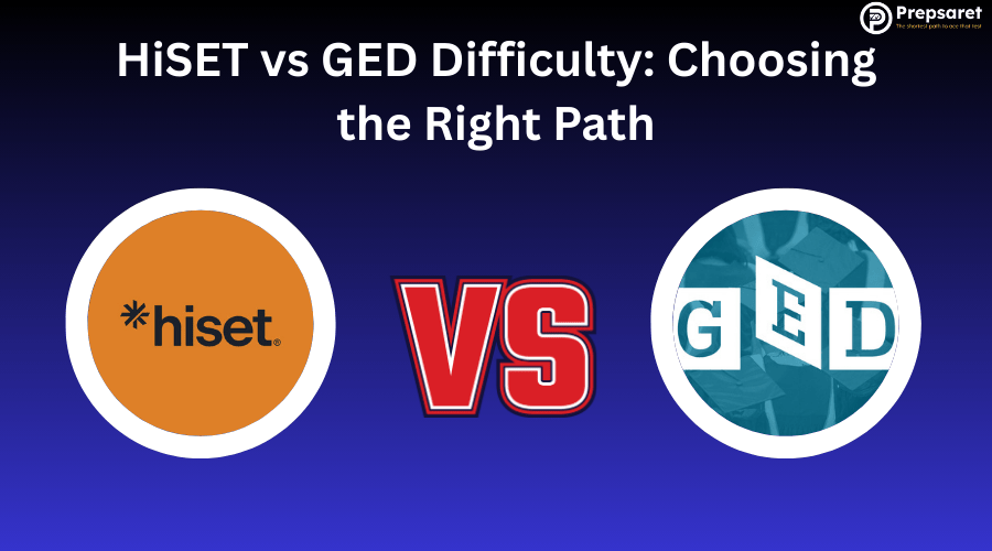 The HiSET logo vs the GED logo