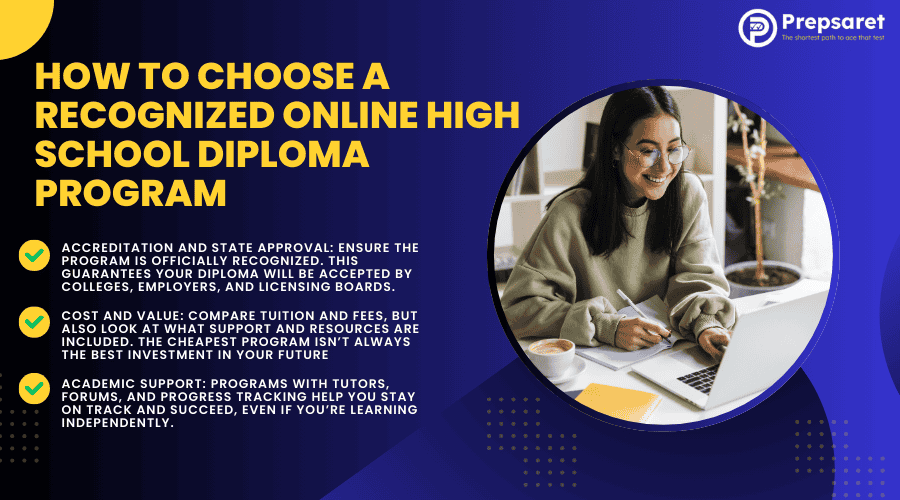 A person preapraing for the HiSET exams on a laptop