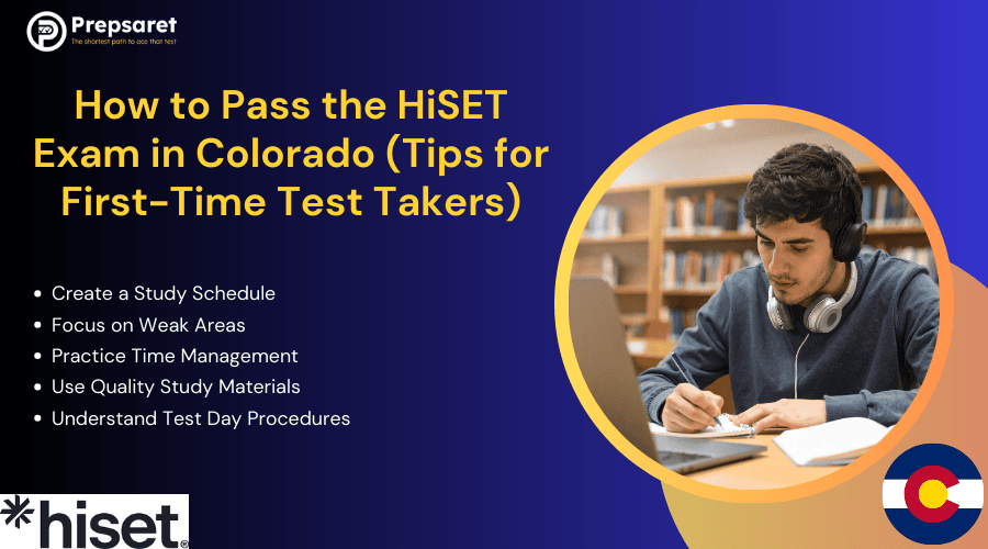 A person studying for the HiSET exams