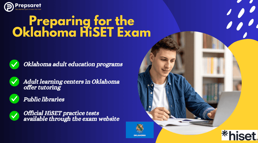 A person studying for the HiSET exam 
