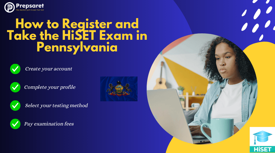 A person registering for the HiSET exam 