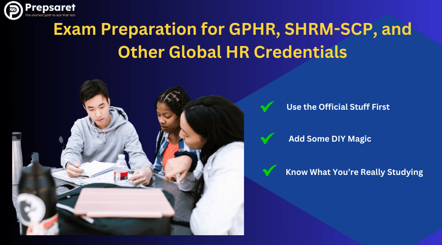 HR students studying and an overview of to prepare for global HR certification exams