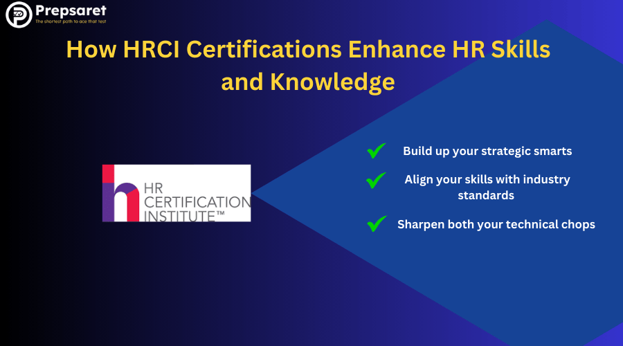 A picture showing the HRCI logo and highlighting How HRCI Certifications Enhance HR Skills and Knowledge
