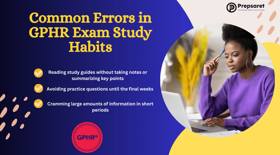 A person preparing for the GPHR exam 