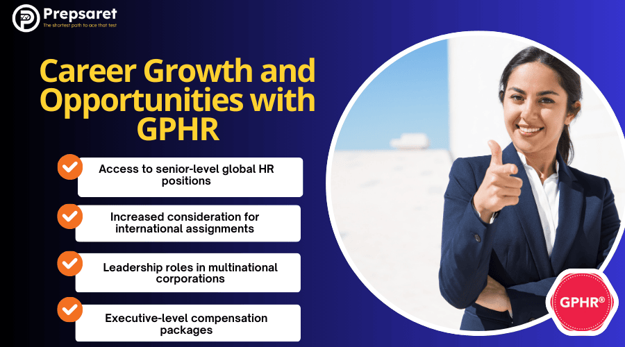 A global HR professional celebrating a promotion 