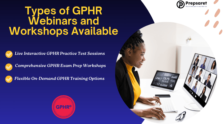 A person attending an online GPHR webinar