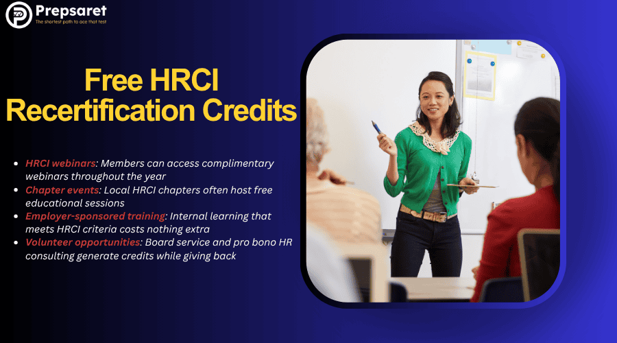 Earn free HRCI recertification credits through approved webinars, courses, and professional development programs to maintain your HR certification cost-effectively.
