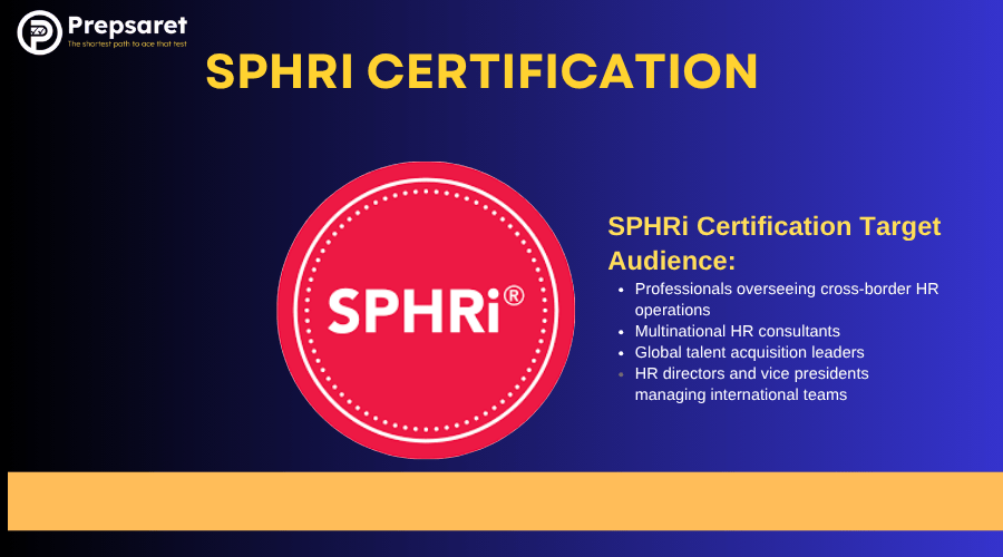 The SPHRi logo and summary of the certifications audience