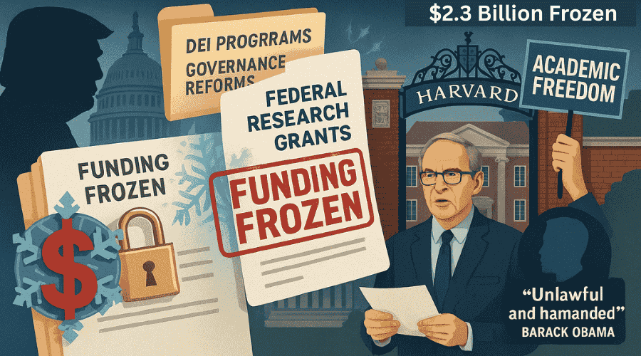 President Trump Freezes $2.3B in Harvard Funding After University Defies Federal Demands