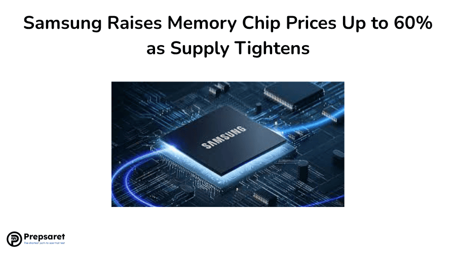 Samsung Raises Memory Chip Prices Up to 60% as Supply Tightens