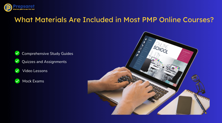Summary of the materials that are included in most PMP online courses