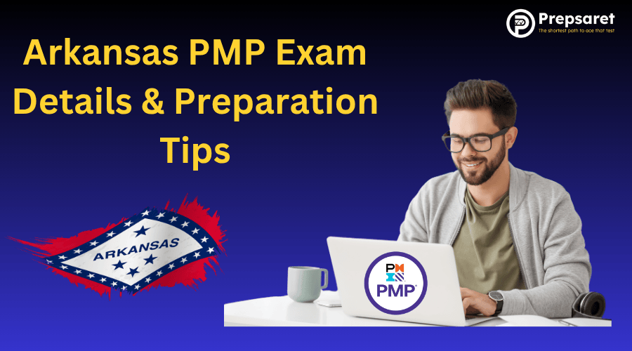 Person studying online for the PMP exam using preparation tips and study resources.
