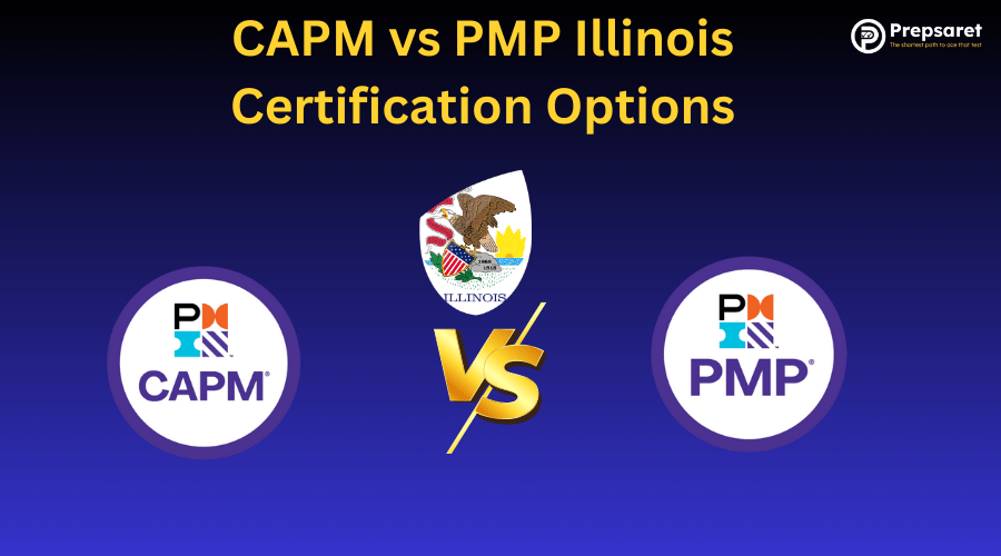 the CAPM and PMP logos and the Illinois state seal