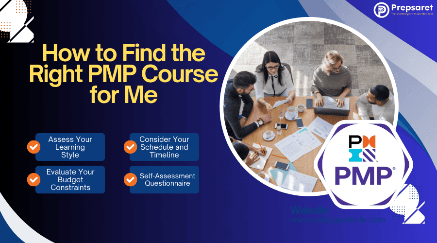 key factors to consider when choosing the right PMP course, including budget, course format (online or in-person), instructor experience, PMI approval, course content, practice exams, schedule flexibility, and PDU eligibility.