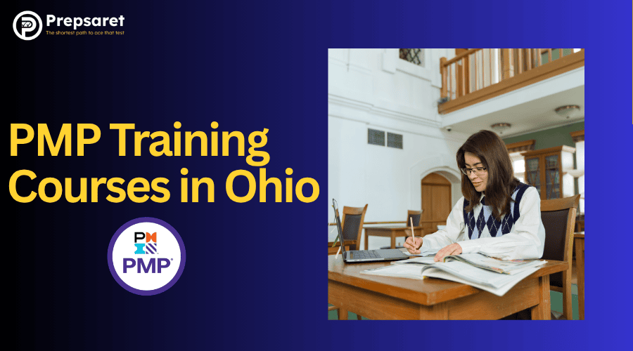 A student preparing for the PMP exam using PMP training Courses in Ohio