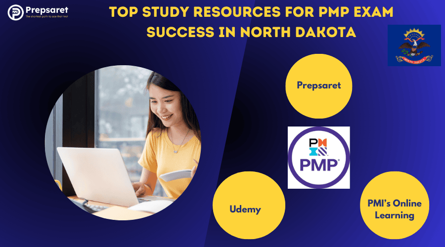 A student using various resources to prepare for the PMP exam