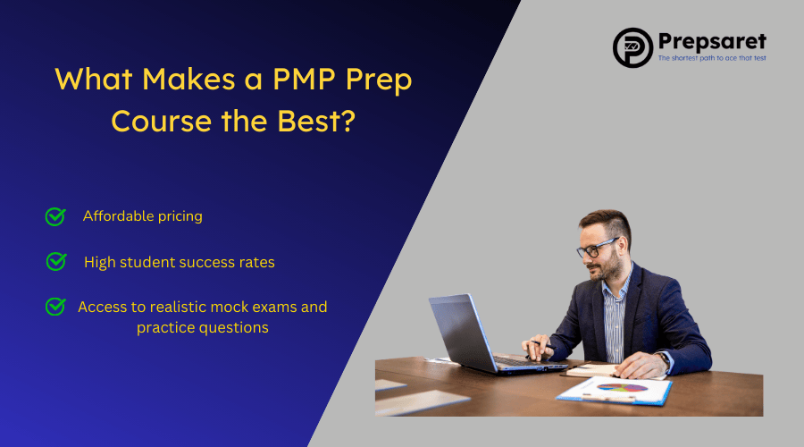A PMP candidate using an online study course to prepare for the exam 