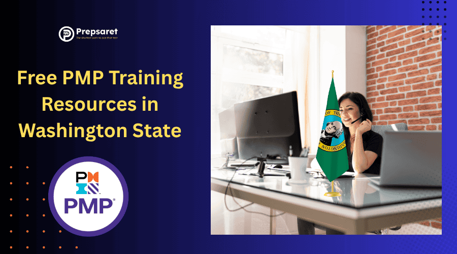 free PMP training resources in Washington State, including PMI chapter study groups, local library resources, community meetups, and free online webinars,