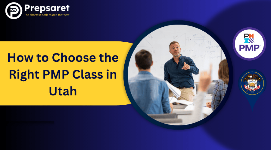 An instructor teaching a PMP class