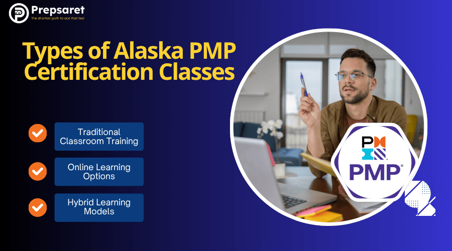 A person preparing for the PMP exam using various resources 