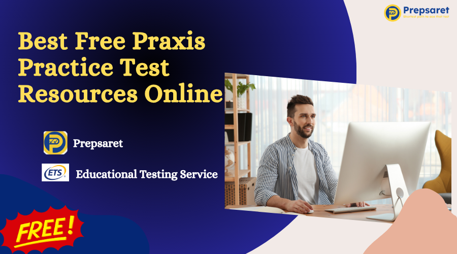 Student studying with top free online Praxis practice test resources for exam preparation. 