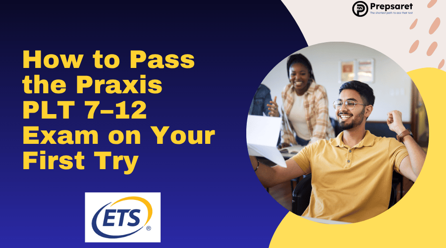 A person celebrating after passing the Praxis PLT 7-12 test