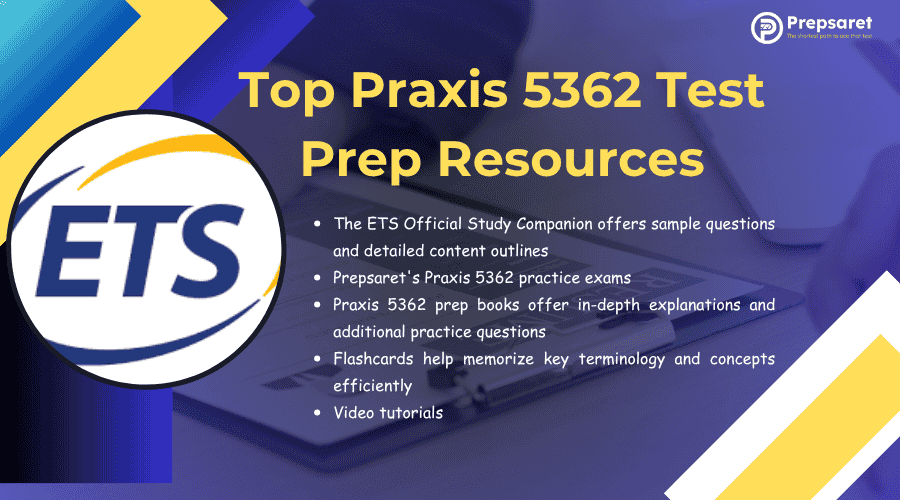 top Praxis 5362 test prep resources, including books, online courses, and practice tests