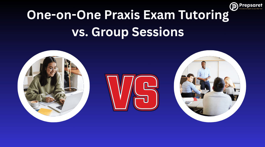 A Praxis student attending an online class versus Praxis candidates attending a class