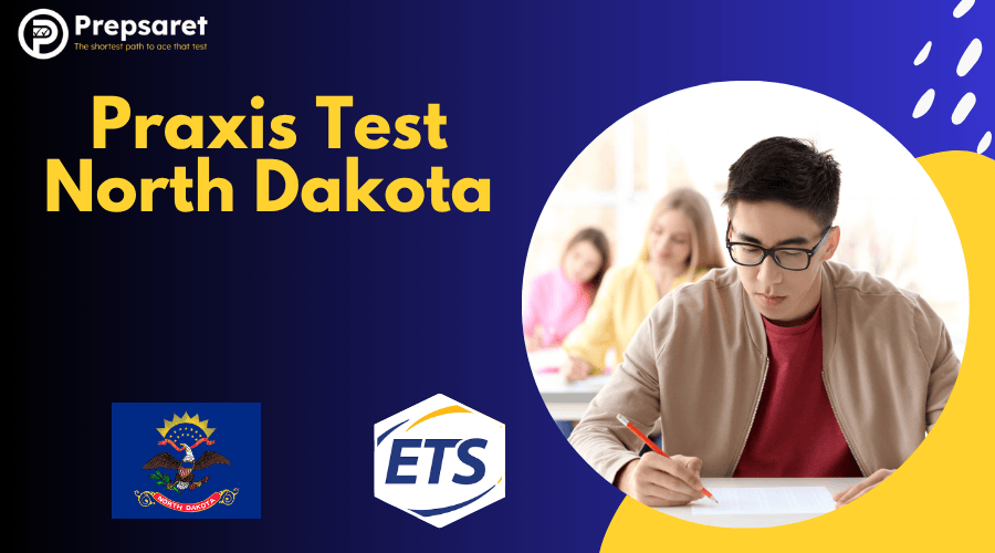 A Praxis exam candidate taking a test in North Dakota