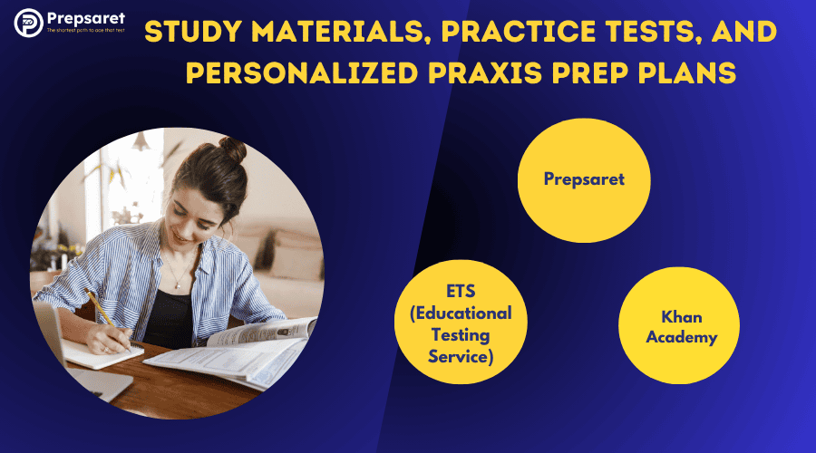 A Praxis exam candidate preparing for an exam using various resources