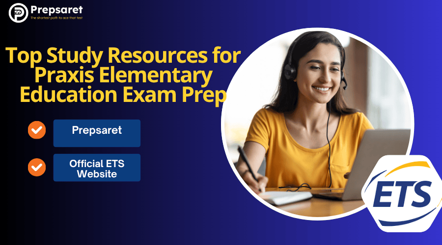 Student studying for the Praxis 5001 exam using top-rated Praxis elementary education exam prep resources.