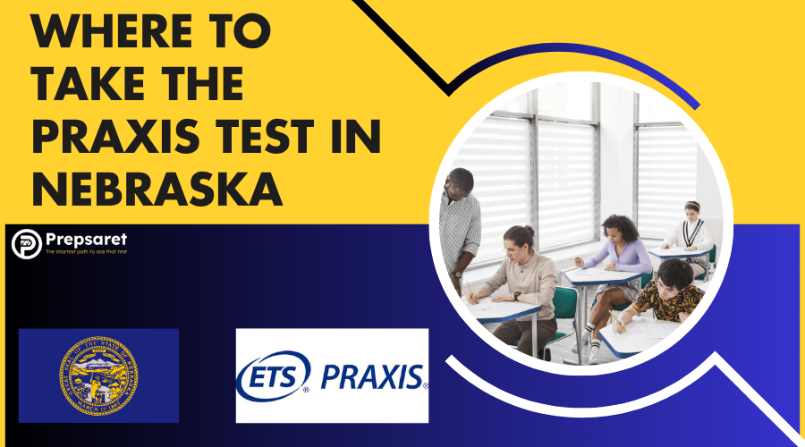 Praxis exam candidates taking a test