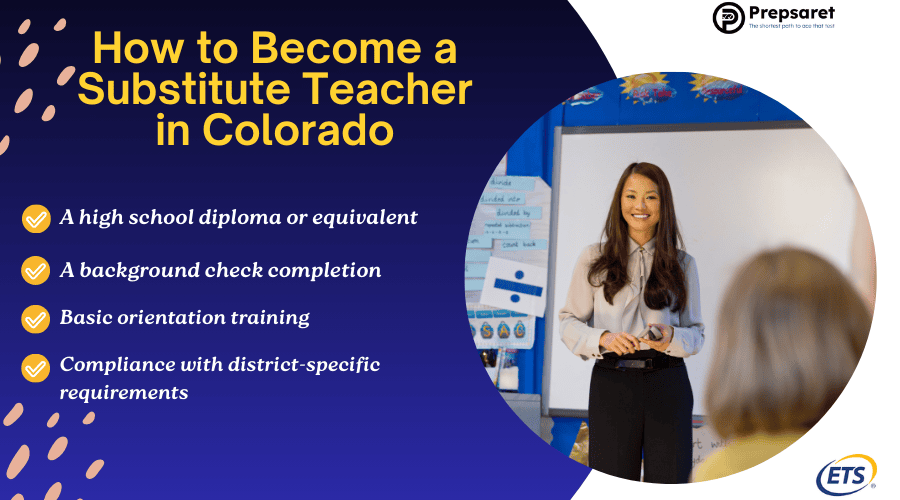 A substitute teacher teaching a class