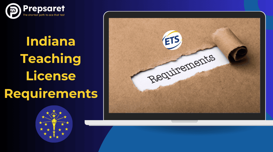 Overview of Indiana teaching license requirements, including education qualifications, testing, background check, and application process